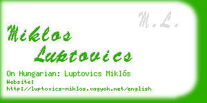 miklos luptovics business card